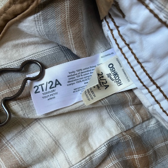 OshKosh B'gosh Tan Kids Overalls - Picture 5 of 5